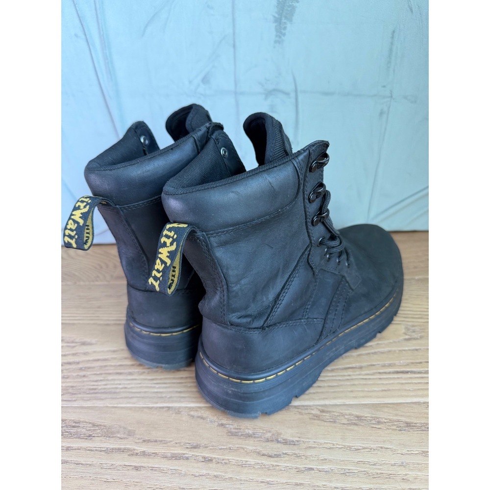 Dr Doc Martens Iowa WP Waterproof Poly Combat Boot Mens 10 Blk Leather Air Wair